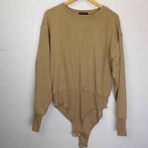 Tan Bodsyuit Sweater, Size XL - Forever 21, New, Fall ready!